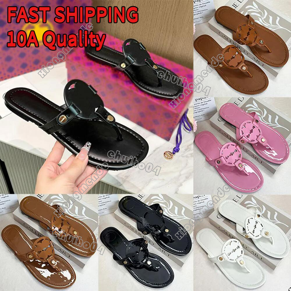 Designer Sandals womans Slippers Summer Slides Flip Flops Luxury Flat Thick Bottom Embroidered Printed Metal Velcro Sliders