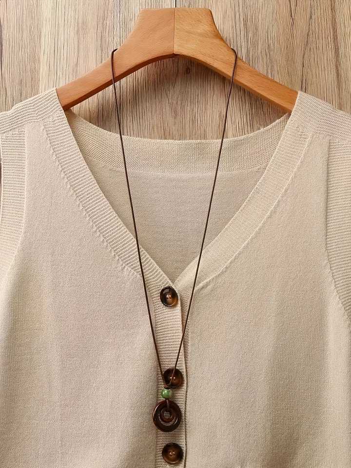 Crew Neck Knit Tank Women's TopW260915