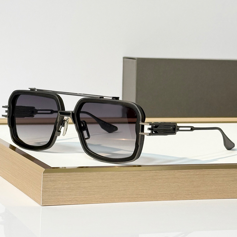 Designer Mens HYPERLUX 1000 Pilot Sunglasses Fashionable and luxurious men retro optical glasses Hollow metal temple Can make preion glasses