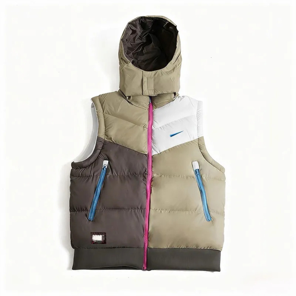Men Sports Casual Vest Designer Hooded Multi-color Reversible Cotton Jacket Designer Vest Warm Running For Men And Women, Couples' Vest With Lo
