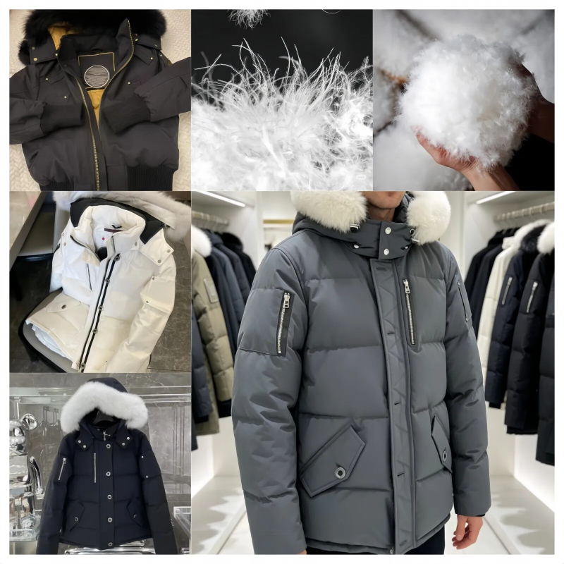 moose Designer Parkas Jackets Mens Winter Outdoor Windbreakers Puffer Short Parka Down Jacket Removable Fur Collar Unisex Loose Fit Winter Thick War