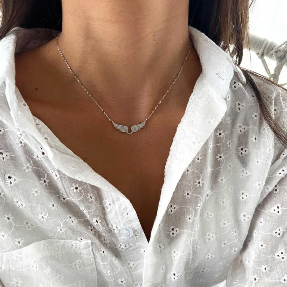 Creativity Angel New Wings Unique Design Pendant Necklace Classic Accessories All-match Personality Clavicle Chain Charm JewerlyT260916