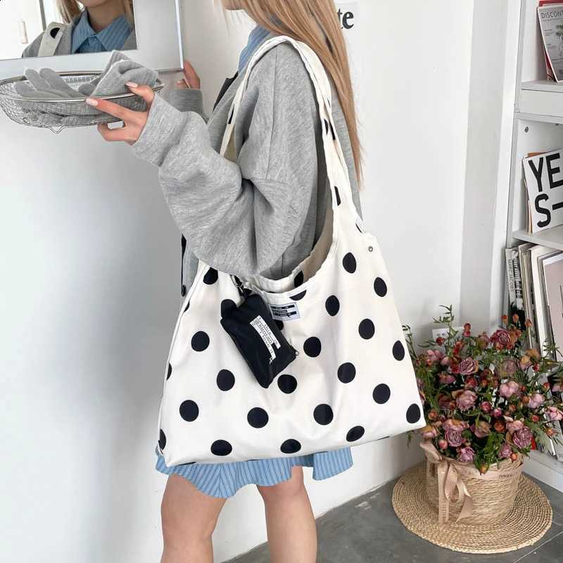Designer Tote Capacity New Large Handbag Polka Dot Shoder Bag Fi Top-Handle Bags Vintage Hobo Bucket Bag Cmuting Underarm Pouch J260916
