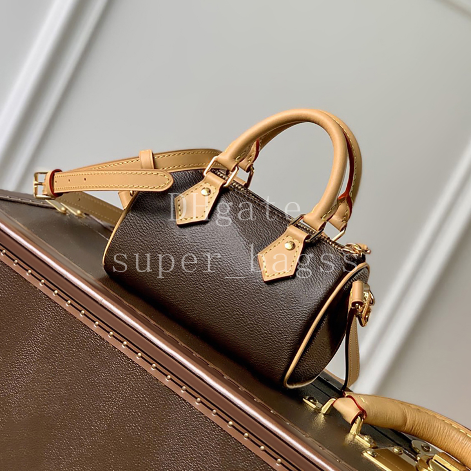 Nano Speedyy Handbag 16CM Luxury Mini Designer Bag Shoulder Crossbody Bag Master Quality Monogram coated canvas Evening Bag With Gift Box LS01A