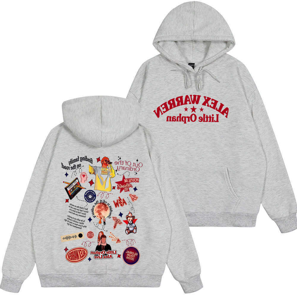 Alex Warren 2026 Tour Singer Print Pullover Men Women Vintage Hoodie Autumn and Winter Loose Casual Aesthetic Trendy Sweatshirts C260915 C2609151