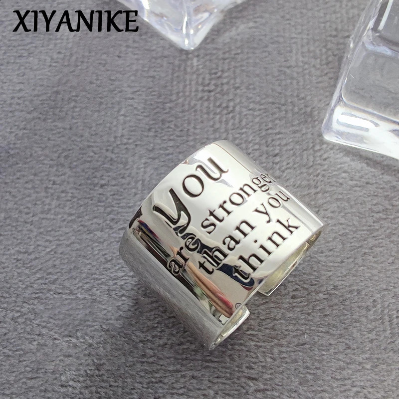 XIYANIKE Hip Pop Irregular Texture Wide Open Rings for Women Men Korean Fashion Punk Jewelry Couple Gift Party 260915