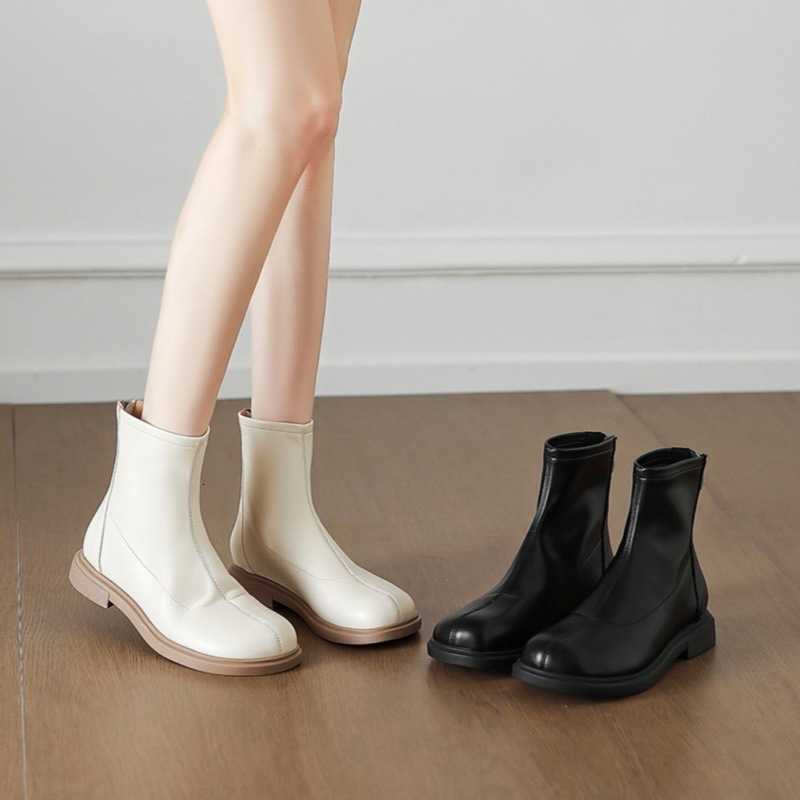 for boots Elastic women's short naked boots 2025 new Korean version slim boots flat sole single boots D260916
