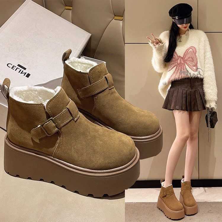thick women's Snow cotton boots shoes 2025 winter new Korean version snow boots women D260916