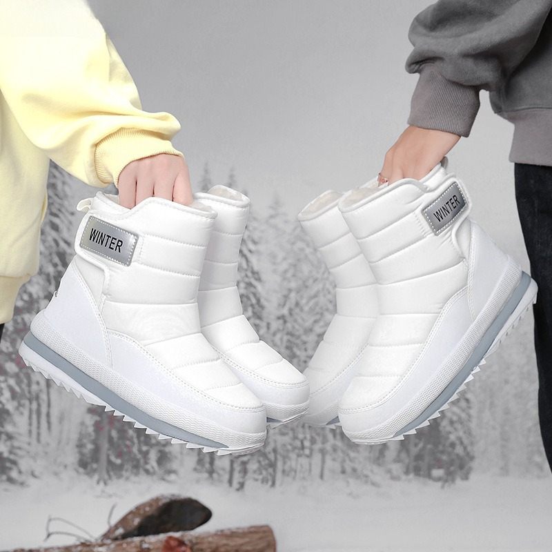 High End Popular Brand Snow Boots with Winter Warmth and Thick Fleece, High Top Outdoor Waterproof and Anti Slip Boots, Shoe Size 36-46