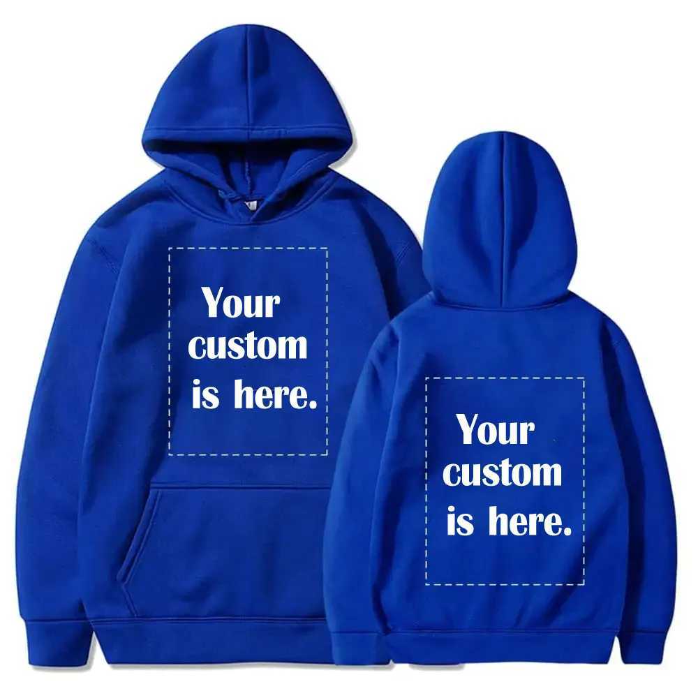 2024 New Custom Hoodie Diy Text Couple Friends Family Design Image Print Clothing Sports Autumn Leisure Harajuku Hoodies R260915