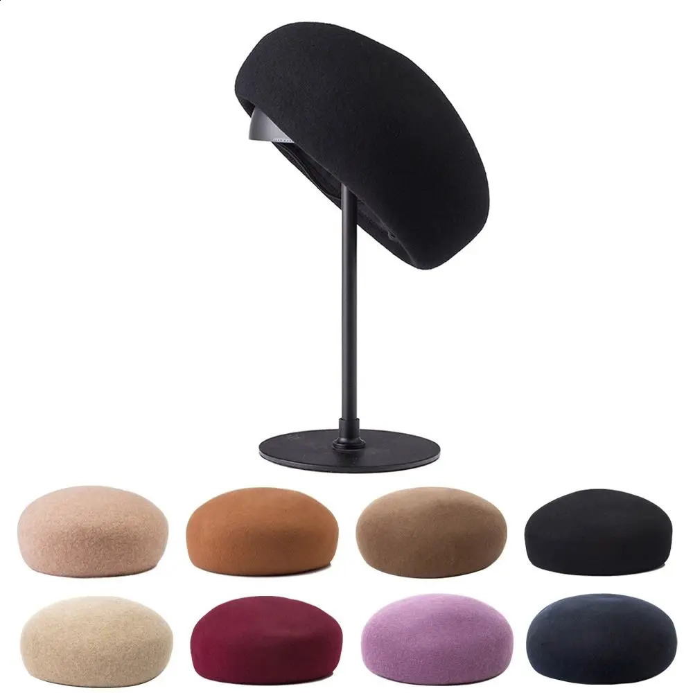 Fashion 100% Wool Women's Beret Hat Keep Warm Classic Top Hat Elegant Charming Wool Beret Cap for Party 260916