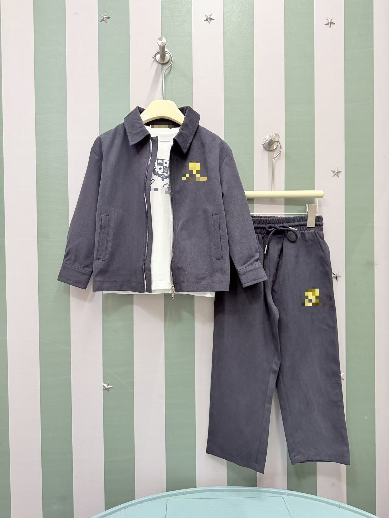 Childrens Casual Blouse Shirts Coat Casual Pants 3in Clothes Sets Baby&Kids Clothing Spring clothing T-Shirts+Trousers+Jacket Clothing Sets Boys Clo