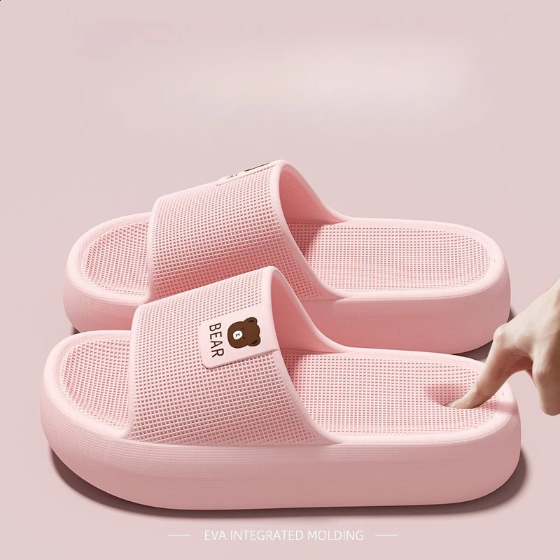 Unisex ThickSoled Summer Slides Premium Feel Slippers Indoor Outdoor AntiSlip Home Bathroom Casual Sandals for Men And Women 260917