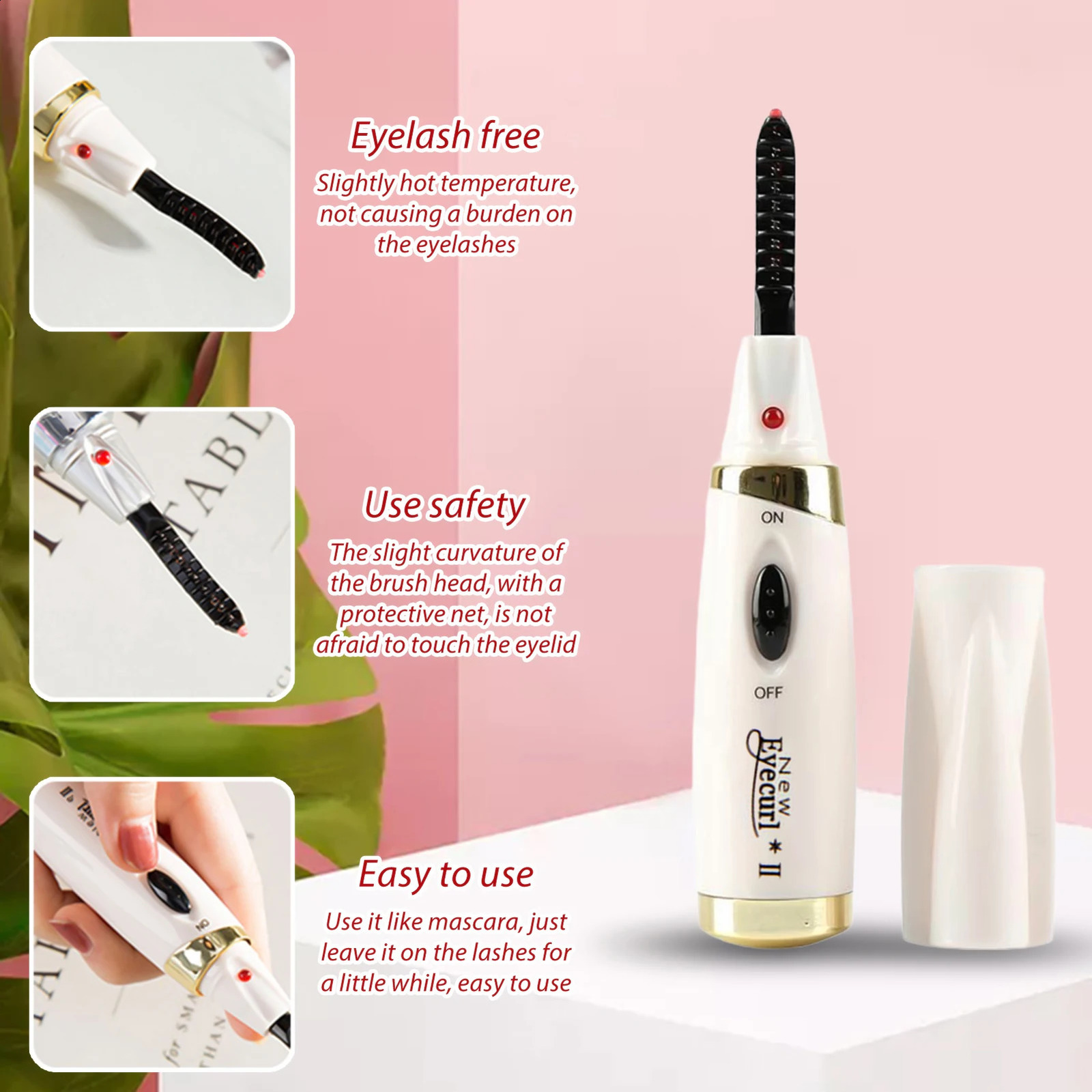 Heated Eyelash Curler for Women Mini Electric Eye Lash Curler Gift For Mother's Day Thanksgiving 260916