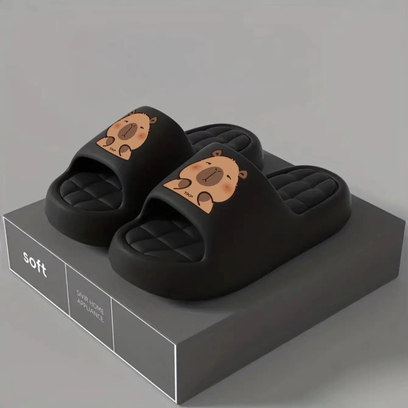 Couple Style Spring and Summer Cute Capybara Print Eva ThickSoled Soft Comfortable Casual Home Bathroom Outdoor Slippers for Men Women 260917