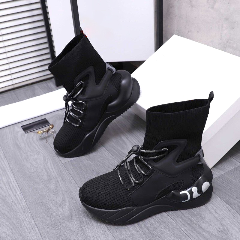 luxury Designer Sneaker Rubber tennis Net fabric print High-top socks casual shoes men women New 10a Outdoor Fashion Lace-up trainer Canvas Soft bas