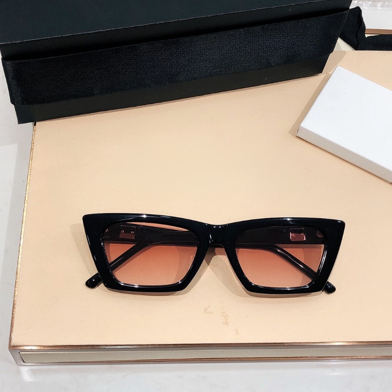 2026 Fashion Forward GM Baby Pony Sunglasses Square Cat Eye Acetate Sunglasses, Trendy Angular Small Frame Sun Glasses, Glossy Bold Sun Eyewear Pres