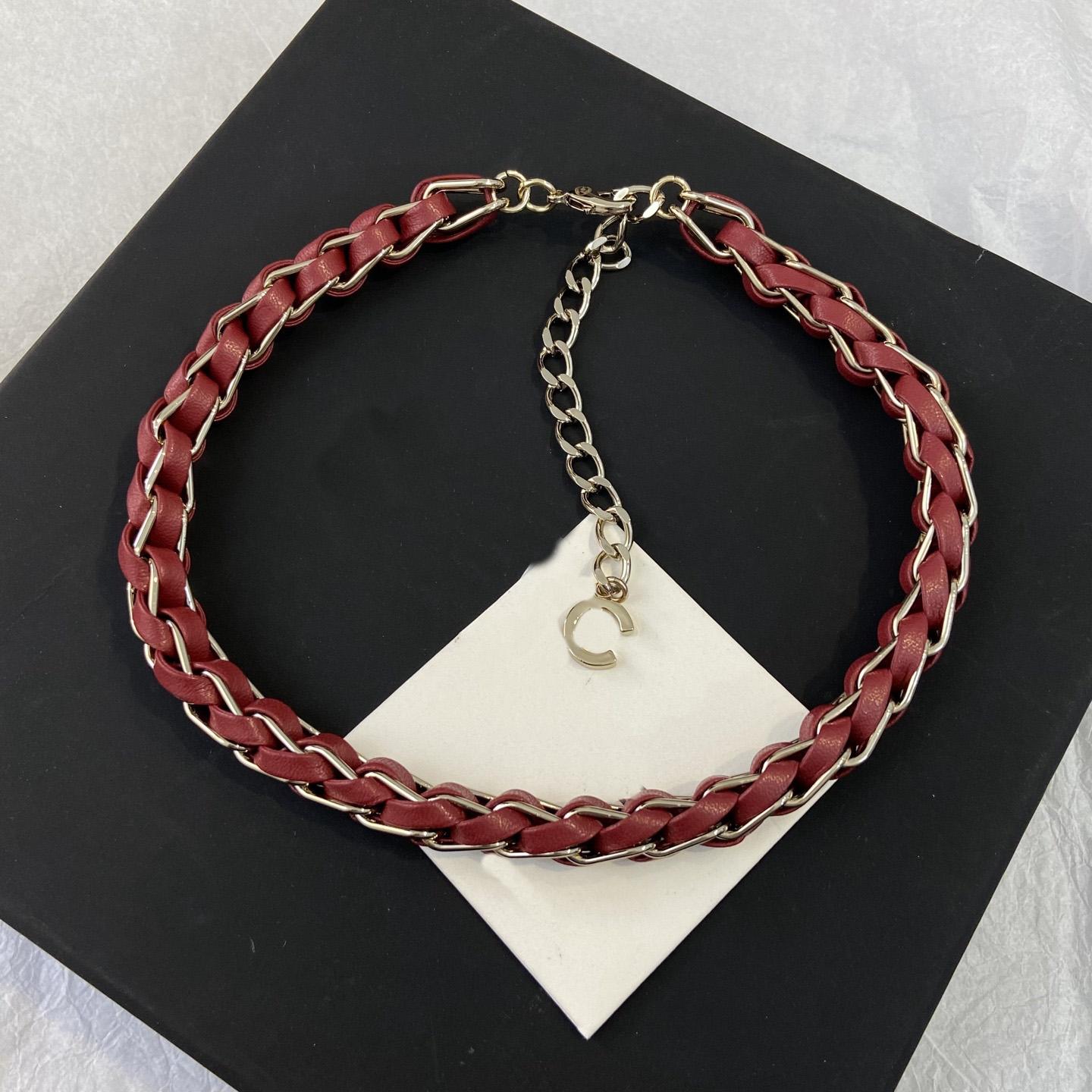 Designer leather Chokers Pendant Necklace C High Quality Luxury Letter Style with Diamonds Pearls Fashionable Gift for Women CC fgjgfg