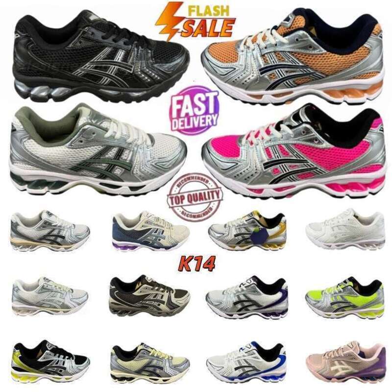 Designer Shoes K14 Running Shoes Mens Womens Sneakers Pink Triple Pure Black Sier Orange Green Grey Brown Outdoor Sports Shoes Size 36-45
