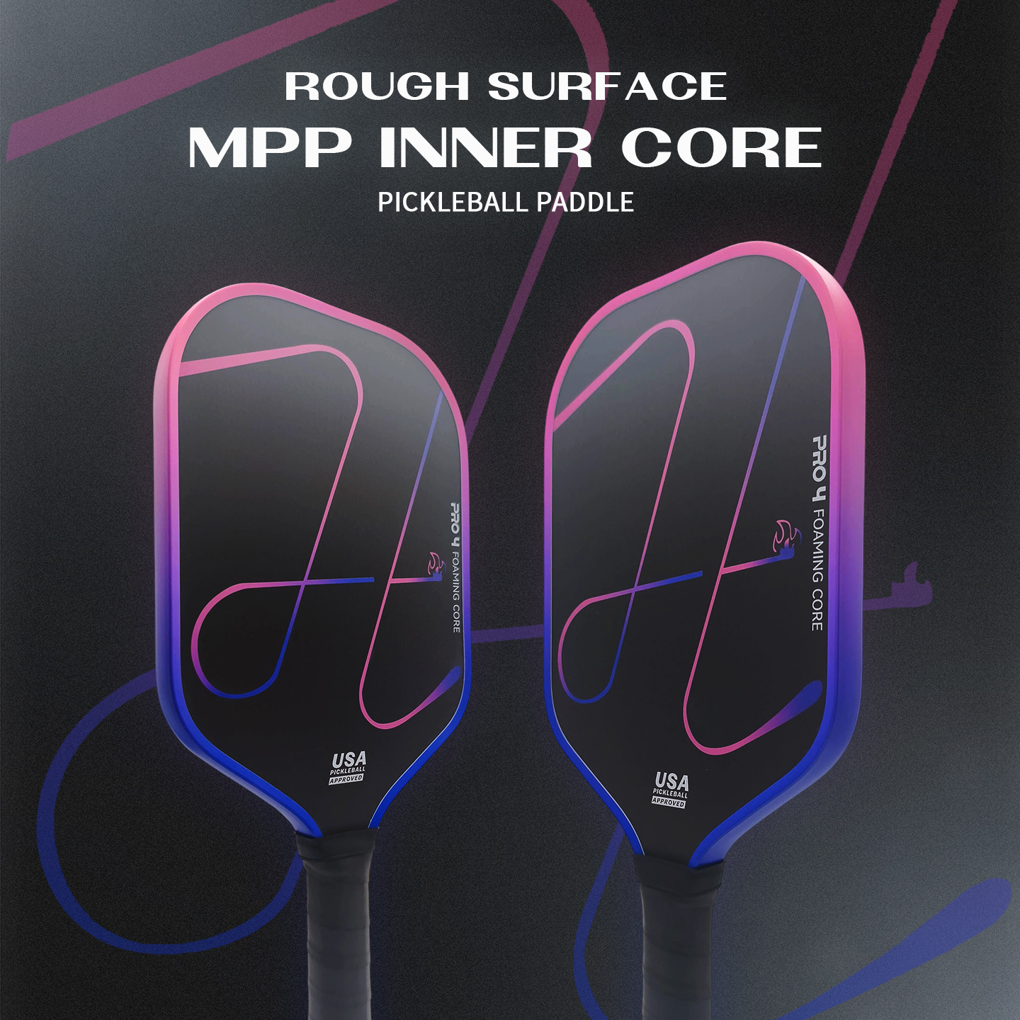 PRO4 Inferno MPP foam core Toray T700 Hot Press Carbon Fiber Pickleball Paddle Professional Balanced Popular Racket J260916
