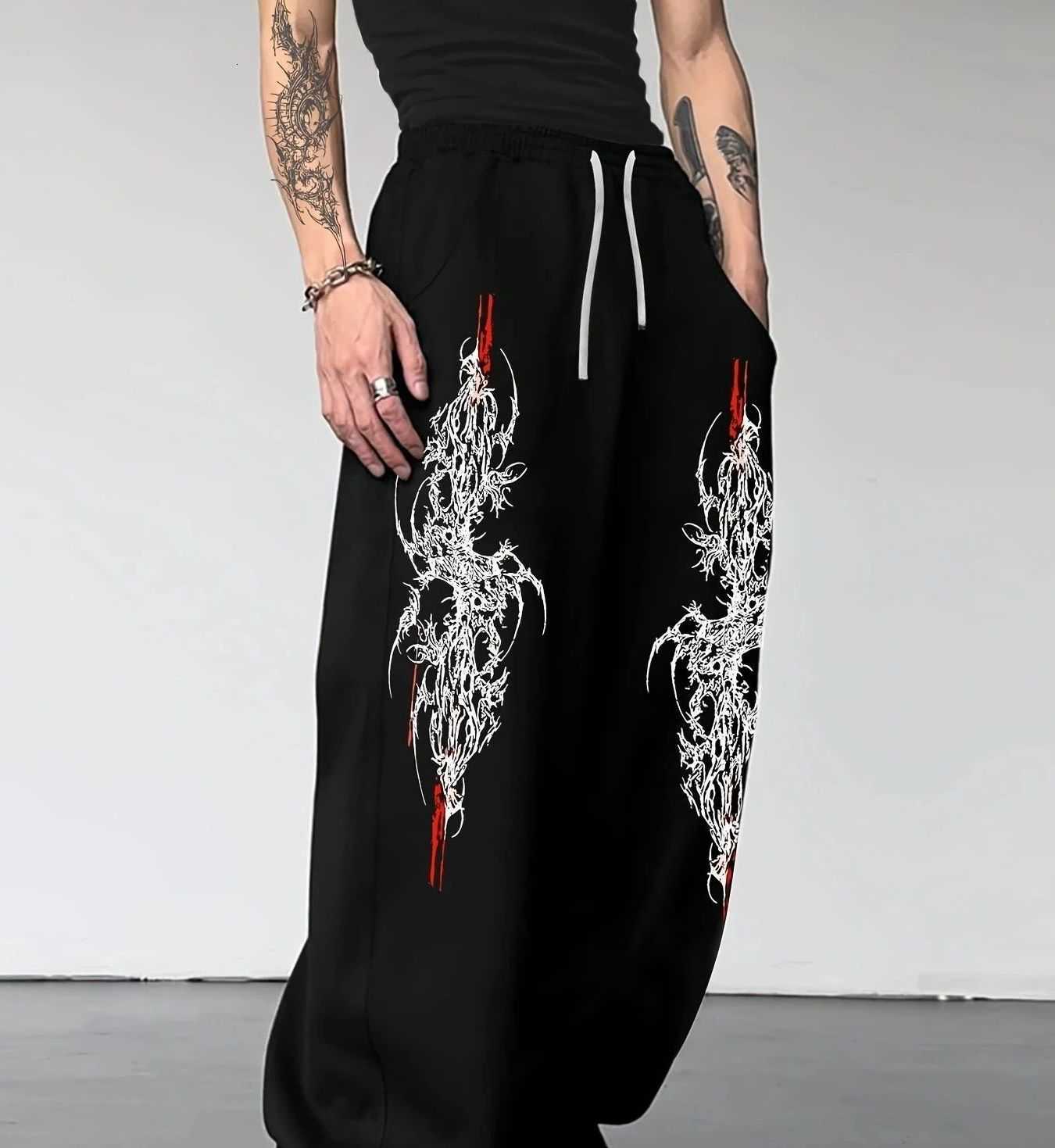 Hip-Hop 2026 Style Summer New Gothic Patterned Men's 3D Printed Street Casual Sports Long Pants D260916