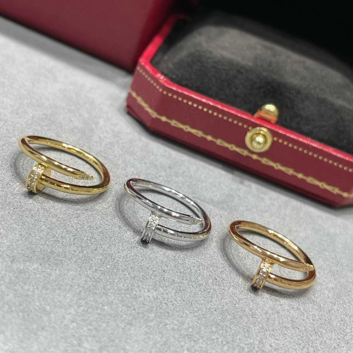 Band Plain wedding Ring s Ring For Men And Women Nail Diamond Style Unisex Rings Come Personality Style Romantic Jewelry Gifts S260916Z7D1