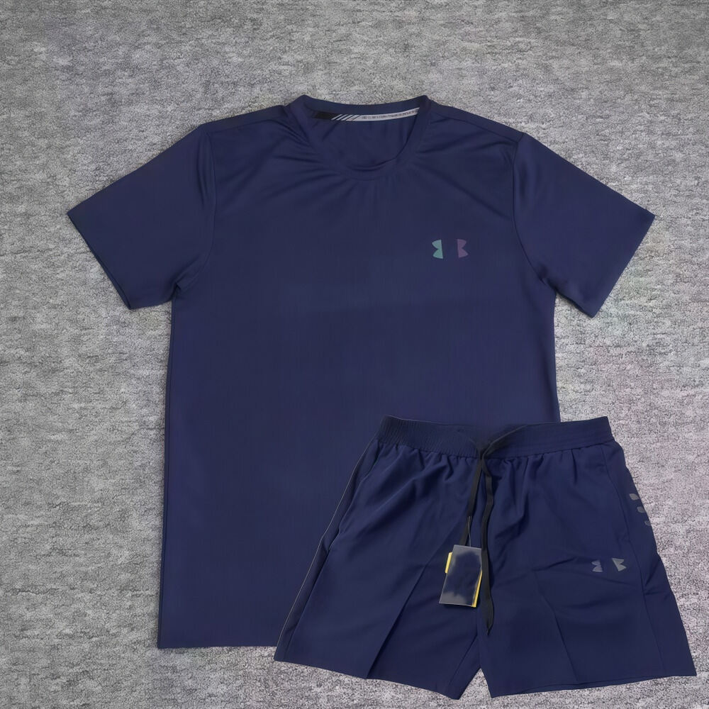 Under Amourr Tracksuit High Street Hip Hop Sportswear Men Women Running Under Shirt Shorts Set Round Neck Breathable Summer High Quality Hot Sale Tr