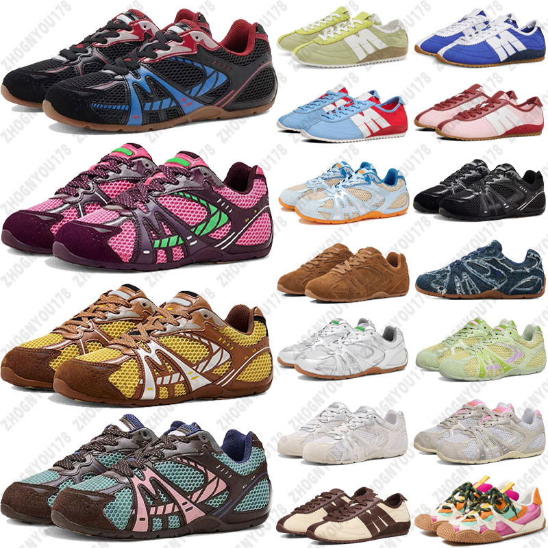 Rare Ladies 72 Spring Raspberry Pink Multi Sneakers mj 72 SpringTrainers Womens Fashion Daisy Yellow Multi Trainers Low profile retro mesh Streetwea