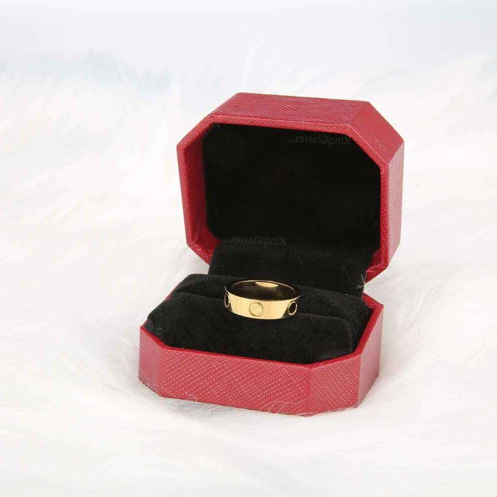 Band Wedding 4mm 5mm 6mm Titanium Steel Rose Gold Plated Screw Detail Promise Ring Jewelry for Couples size 5-11 S2609168OE1
