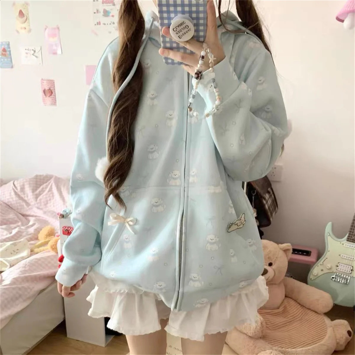 Cute Harajuku Patchwork Hoodie Streetwear Hip Hop Women Sweatshirts Casual Autumn High Street Tops Funny Harajuku Striped Hoodie 260916