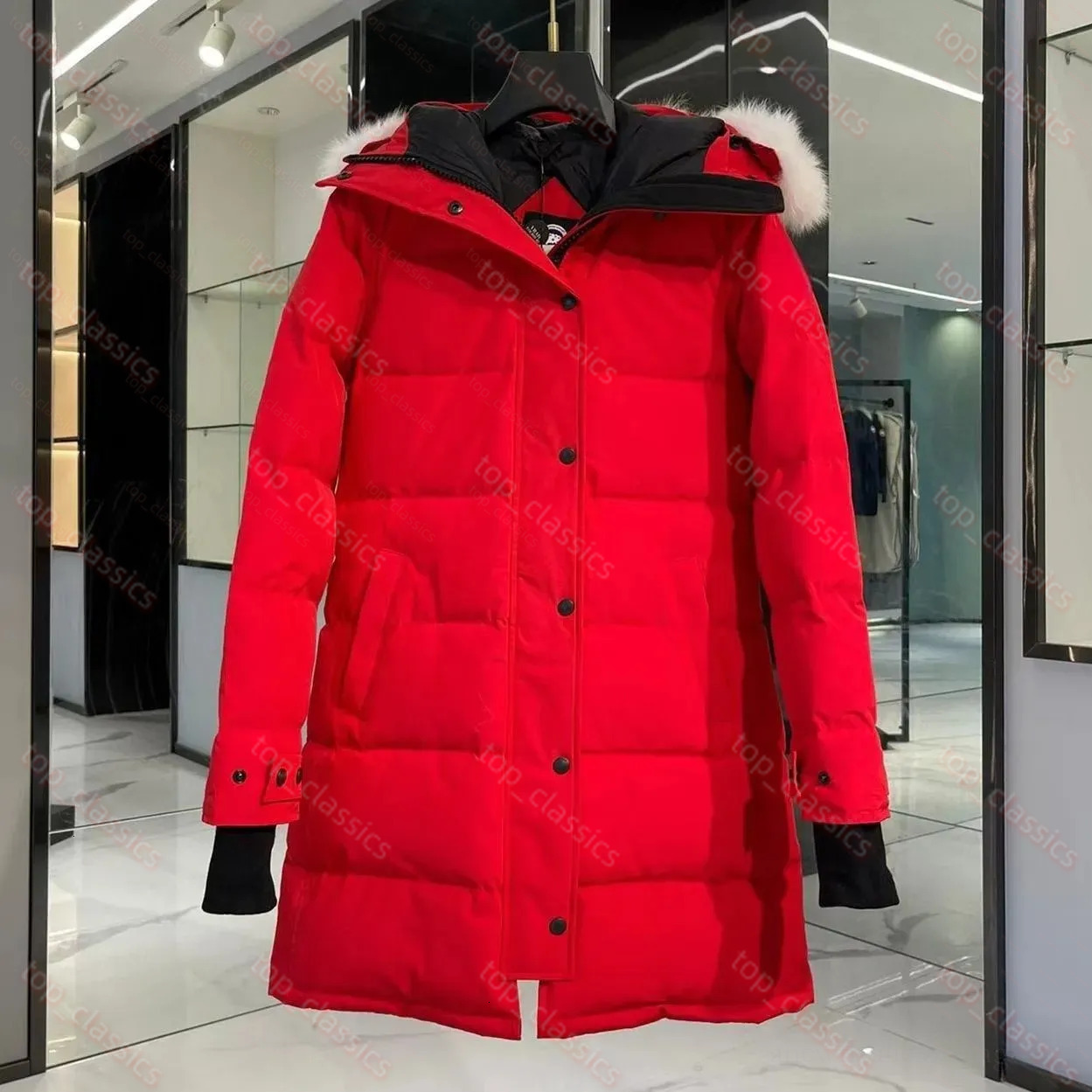 Designer Goose Down Jacket Mens Winter Jacket Keep Warm Coyote Fur Winter Thickened Womens Extra Long Hooded Coat Long Parka Down Jacket ffe