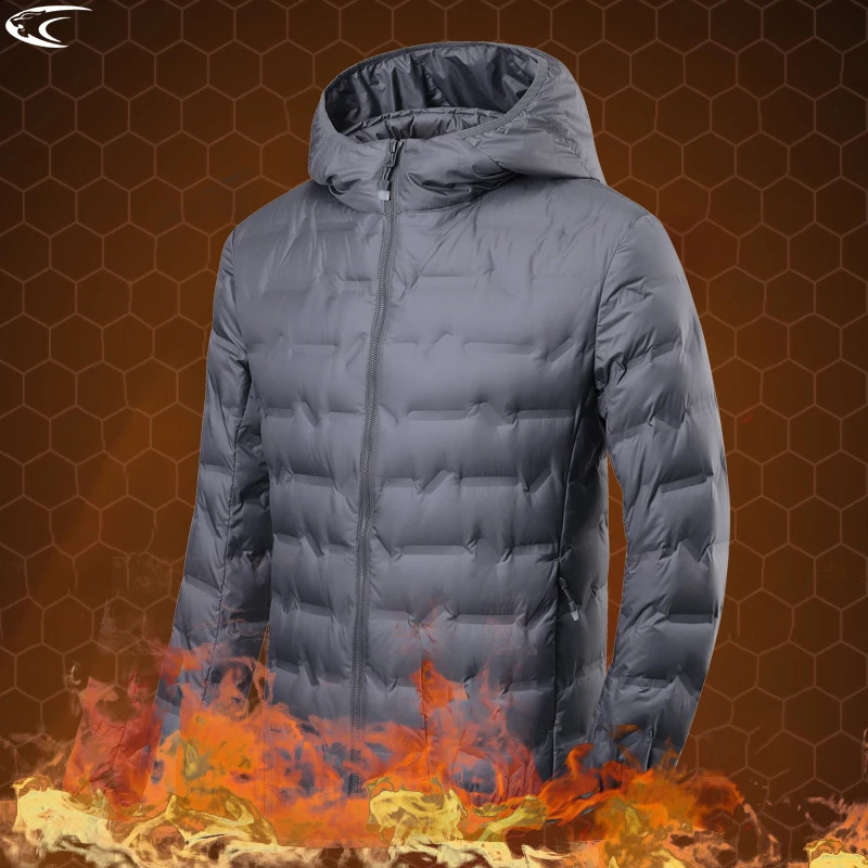 LNGXO Winter Warm Down Jacket Men Hiking Camping Climbing Trekking Graphene Lining Coat Duck Down Lightweight Padding Jackets 260916