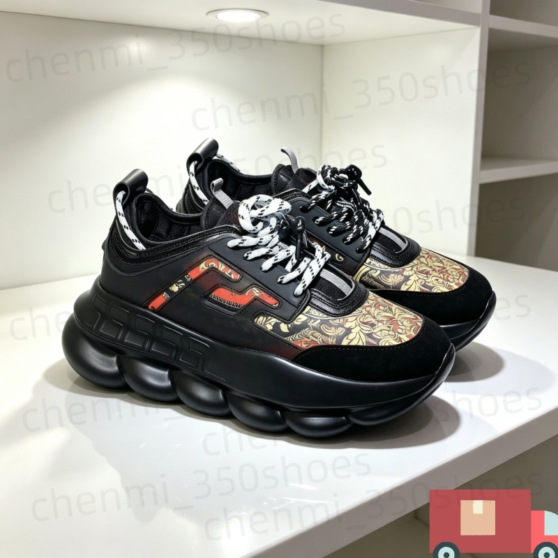 Chain Reaction casual shoes for men women designer platform sneakers triple black white blue green red gold purple mens womens outdoor sports traine