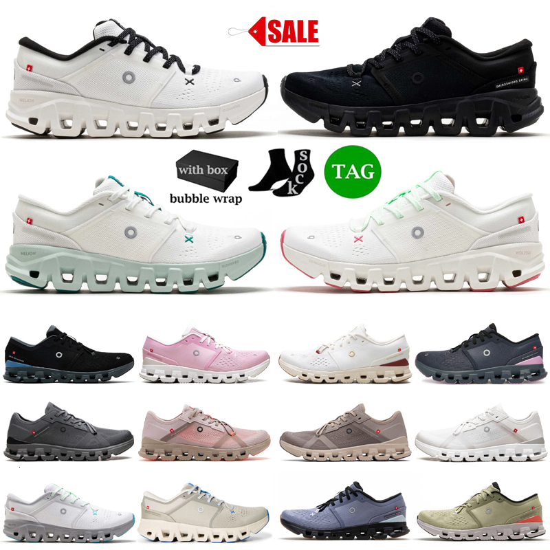 With box Designer shoes OC CloudX5 X 4 Running Shoes Mens Womens Sneakers Black White Brown Pink Ivory lce Frost Alloy Daily outfit Lightweight Casu