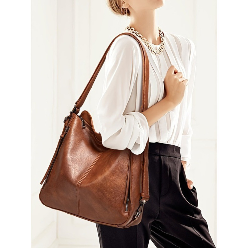 Three Piece Set Tote Bag Spring Summer Vintage Travel Backpack Multifunctional Single Shoulder Crossbody Bag Womens Trendy Daily