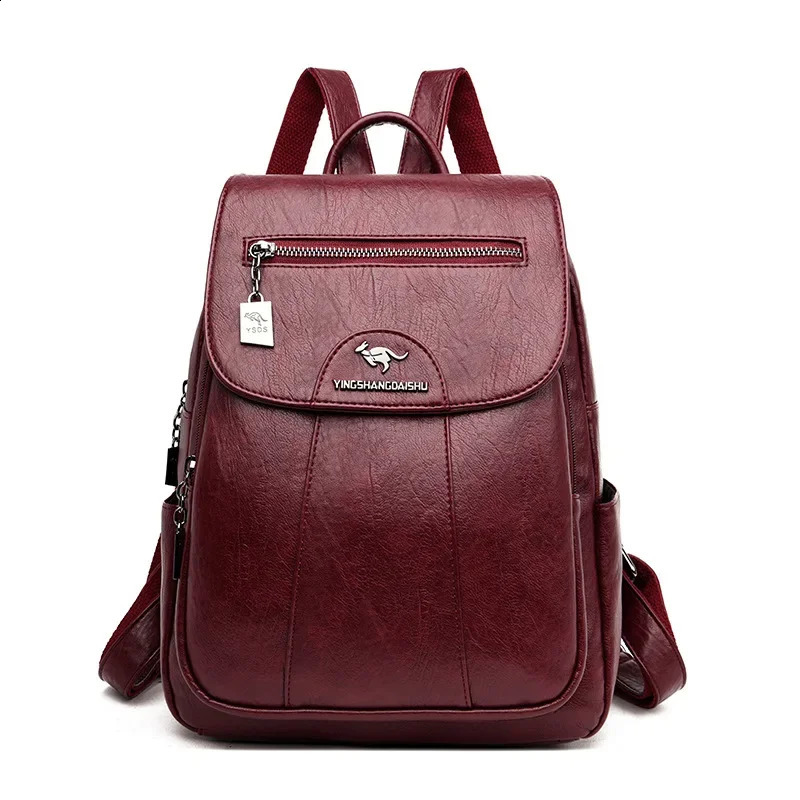 Women's Large Capacity Soft Leather Casual Crossbody Bag Fashionable Student Backpack Of The Season Style Polyester 260916