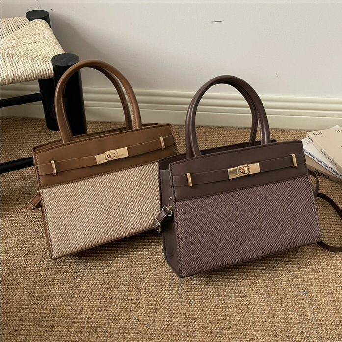 TB BHULAMTE 2026 New Women's Color-Block Handbag, Fashionable High-Quality, Shoulder And Crossbody Commuting Small Square Bag