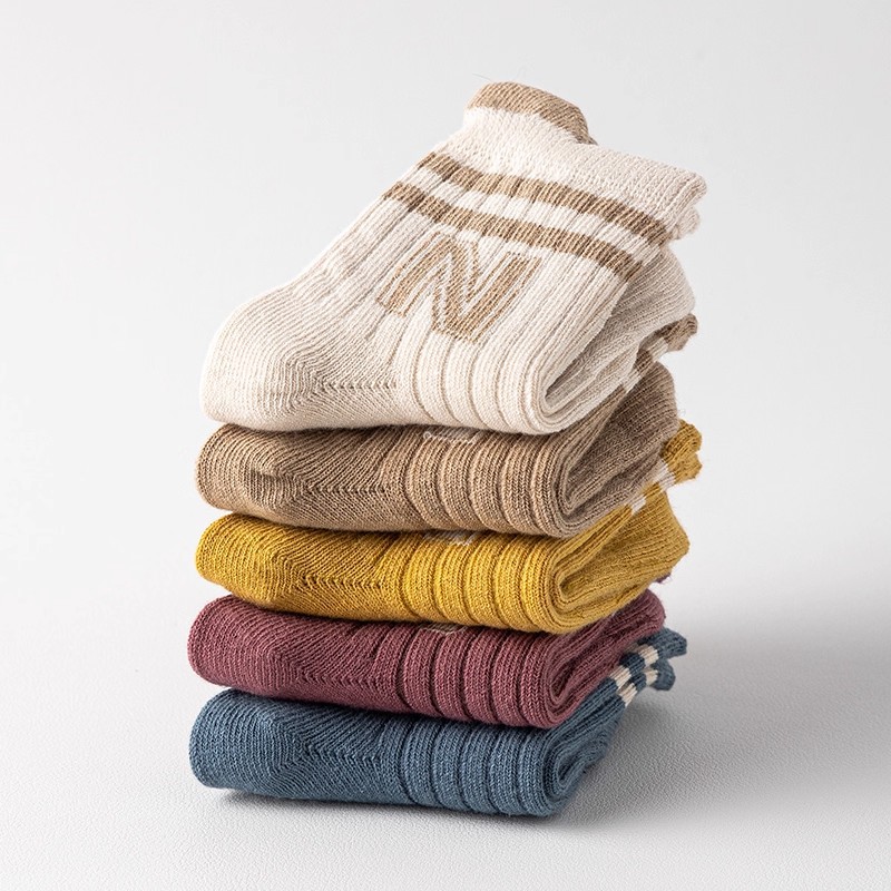10 Pairs Children Socks Boy Girl Baby Fashion Cotton Solid Wild Soft Cozy Breathable For 0-5Y Kids Casual Mesh Socks