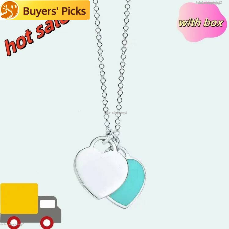 Necklaces Pendant necklace New Designer Love Heart shaped Chain for Gold Silver High quality Wedding Engagement Gifts Series Jewelry