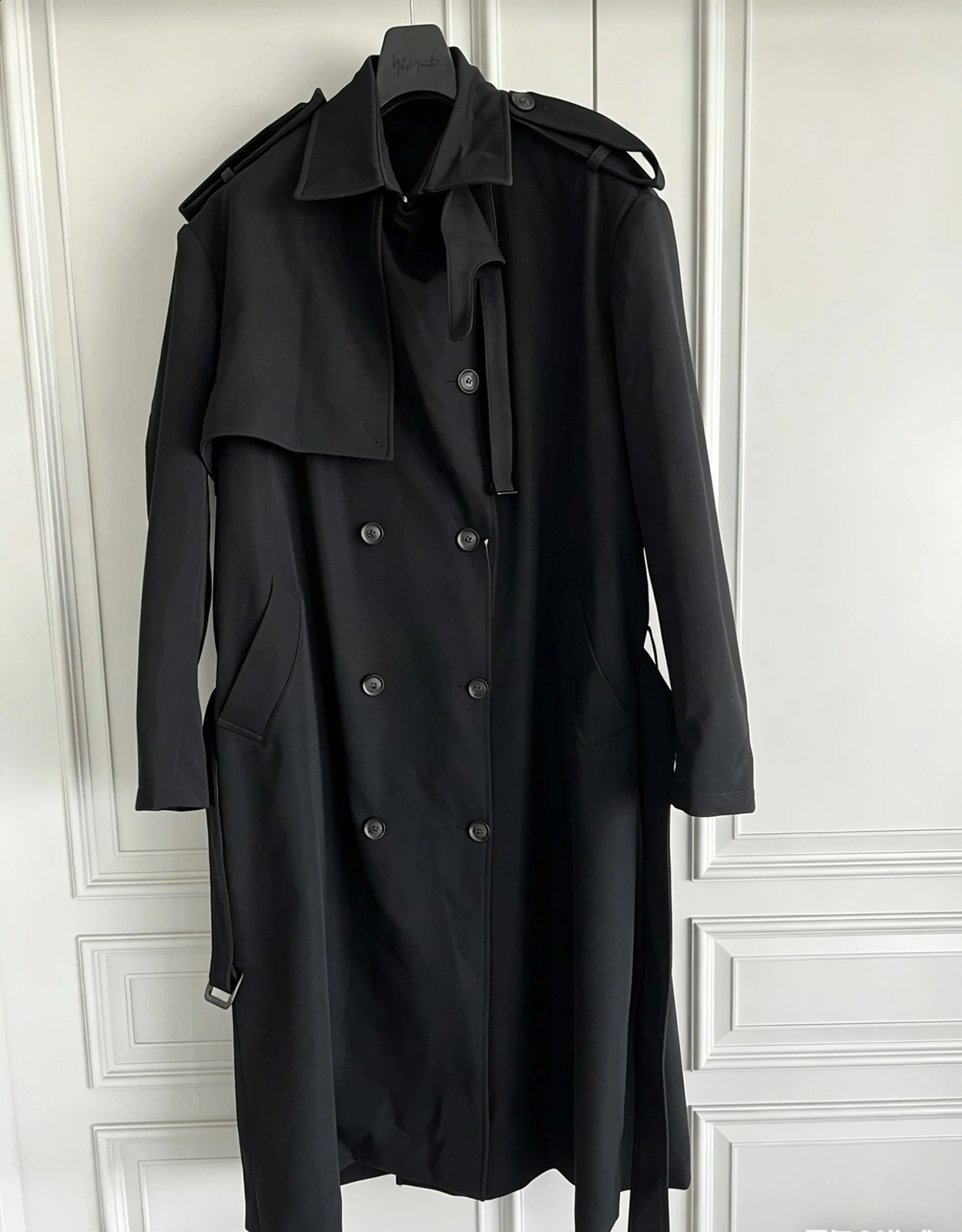 TOP-YAMAMOTO original n black wool coat 260916