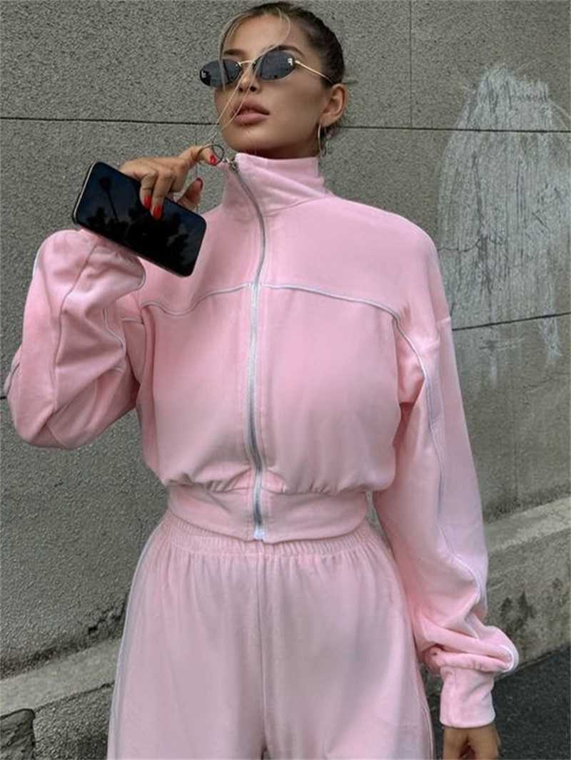 Velvet Fashion 2 Piece Sets Women Outfit Autumn Clothing Women 2026 Long Slve Top and Pants Suits Casual Tracksuits Wo Sets S260916IKO2