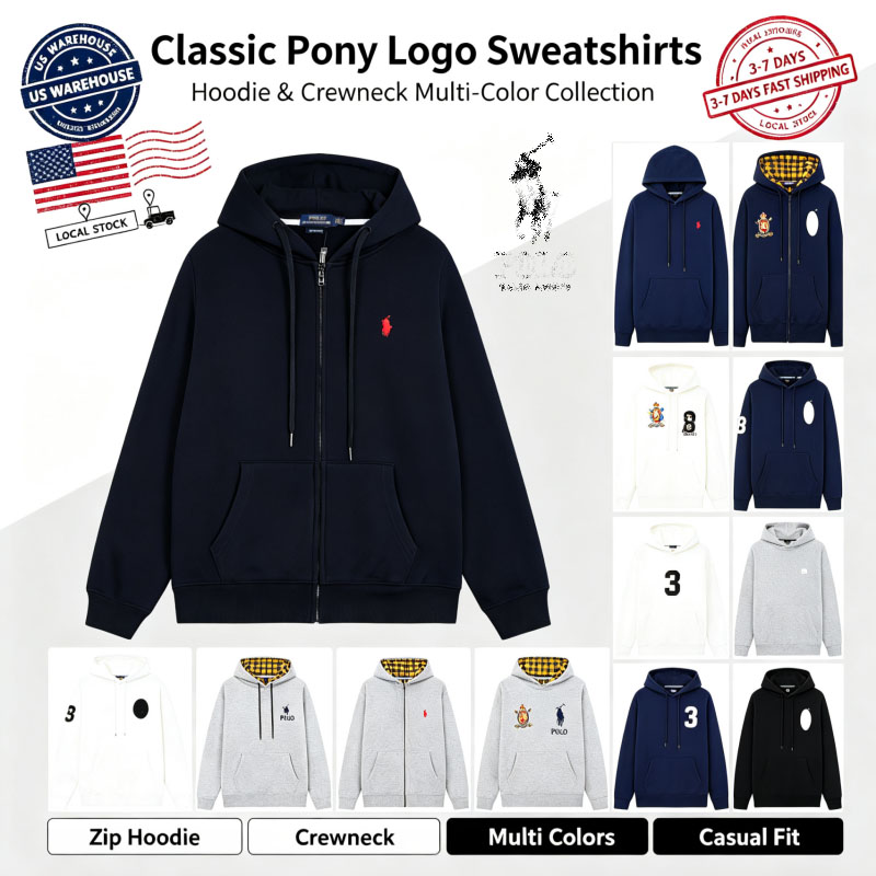 polo High Quality Unisex Pony Embroidered Hooded Sweatshirt Set Hoodie Elastic Waist Jogger Sweatpants Fashion Casual Streetwear Sport Outfits For M