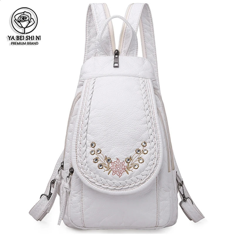 Multiple Colour Fashion Embroidery Pattern Backpack y Mini Backpack Women er High Quality Leather Softback 260916