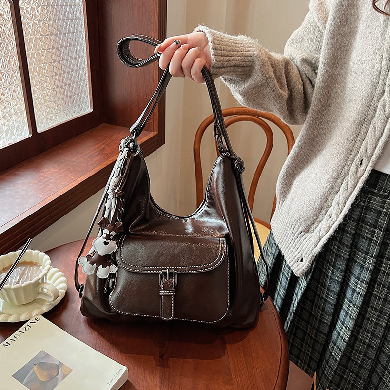 Cross-Border Wholesale Women's Bags 2026 New Shoulder Crossbody Small Square Trendy Korean Style Large Capacity Tote Bag Fashionable And Chic D