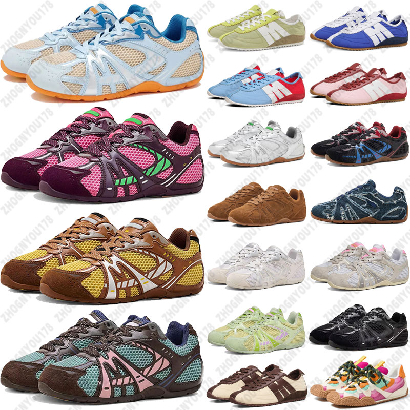 Rare Ladies 72 Trainers 72 Spring Raspberry Pink Multi Sneakers Womens Fashion Daisy Yellow Multi Trainers Low profile retro mesh sneakers Metallic