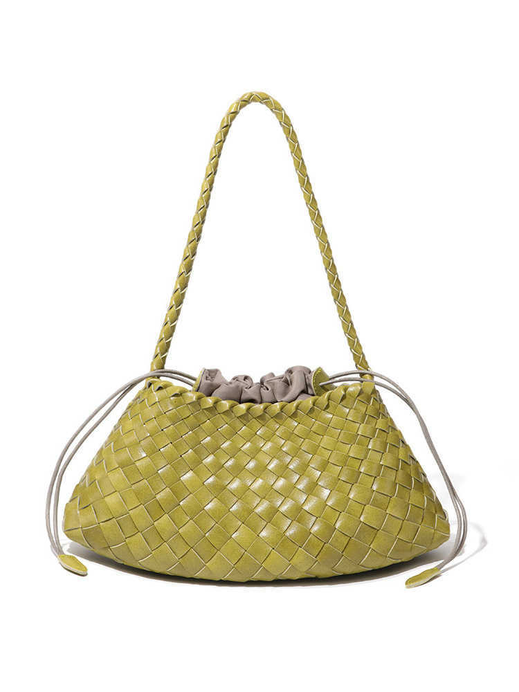 casual bag Single-shoulder women's underarm knitted basket tote stylish and chic mother-daughter dumpling bags H260916