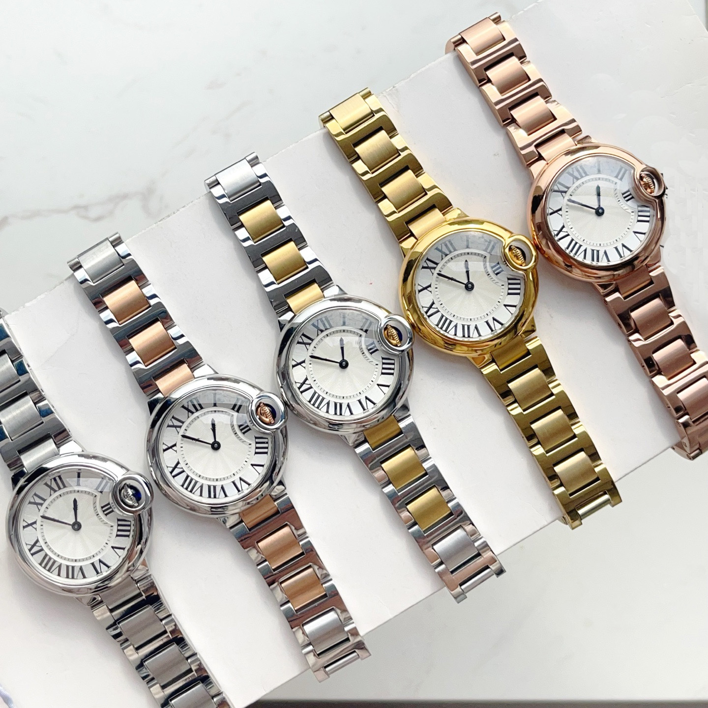 watch designer women 33mm luxury round classic AAA steel spherical design high quality watches gold metal daily outfit Christmas gifts with box