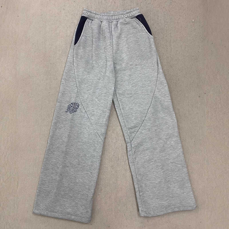 Autumn Drawstring Sweatpants Solid Color Casual High Street Hip-Hop Rap Street Y2K Style High Waist Trousers Pants D260916