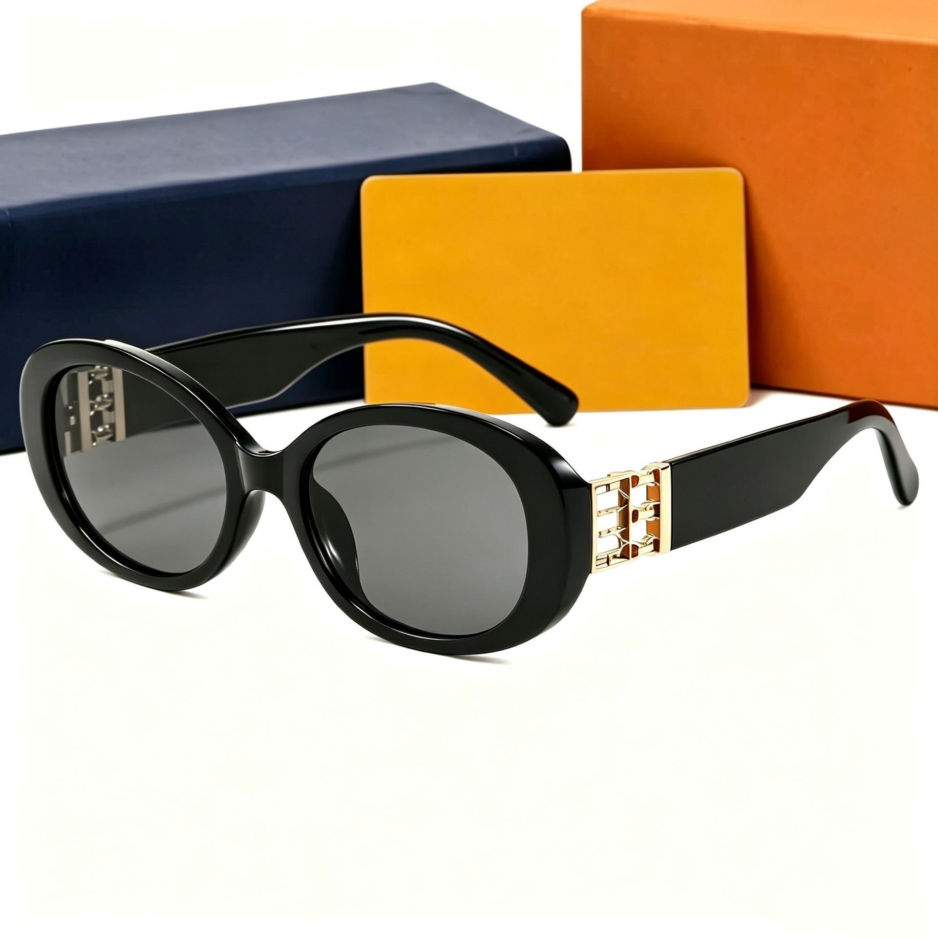 Top luxury Sunglasses Brand designer womens Mens Goggle senior glasses Vintage Metal Sun Glasses With Box 123