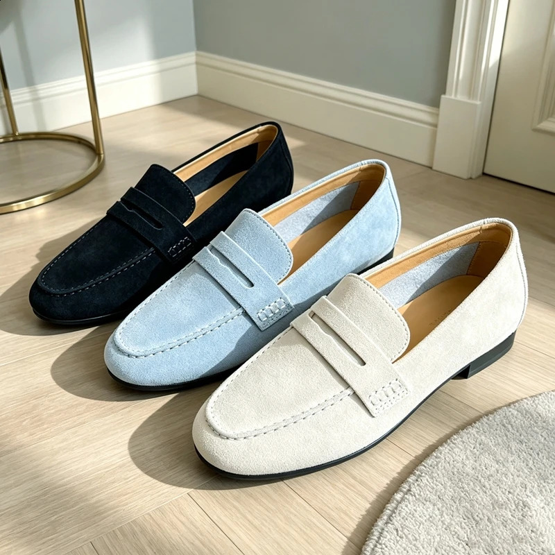 A2026 Womens Loafers shoe Non slip mid heel on women shoes Plus size comfortable everyday walking female 260917